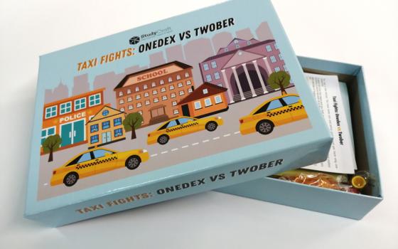Обучающая английскому игра Taxi Fights: Onedex vs Twober